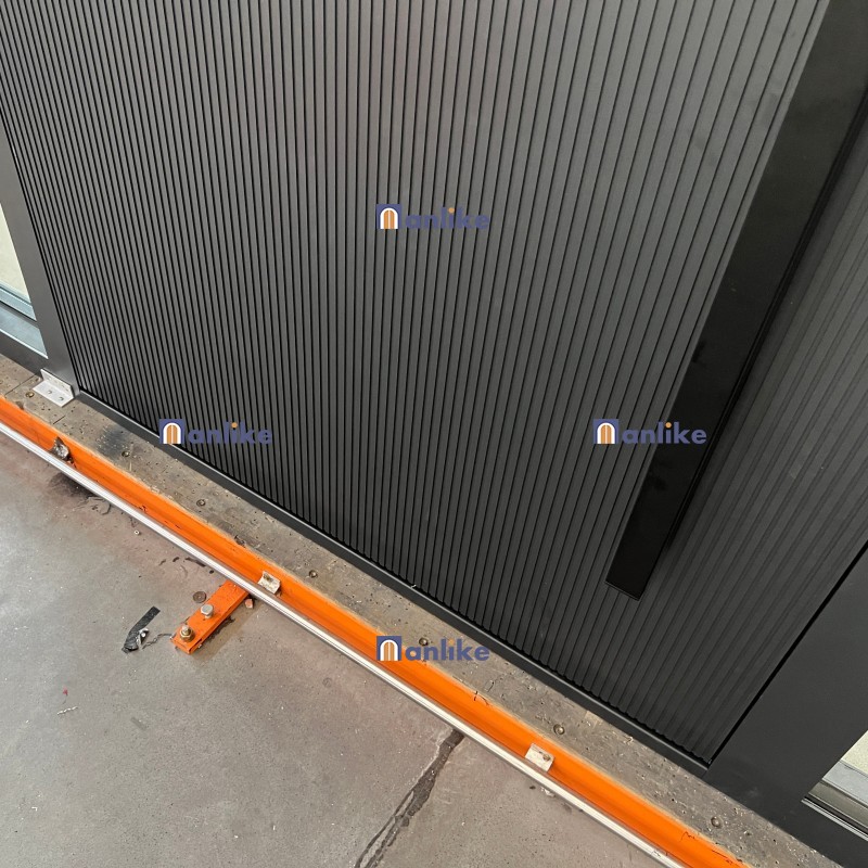 dark grey aluminum door