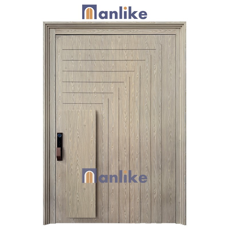 White Oak Timber Look Aluminum Door