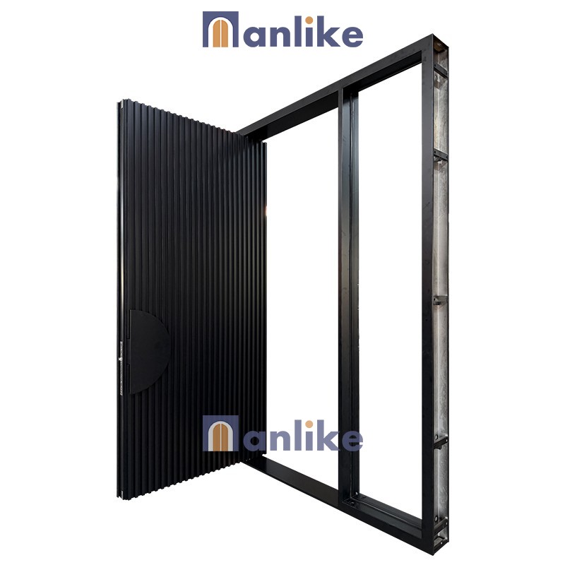 modern minimalist exterior pivot door,