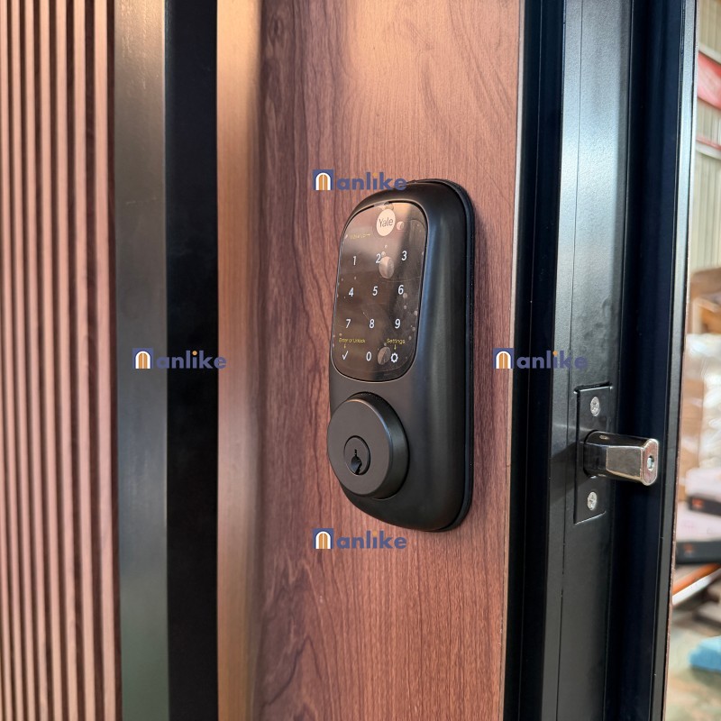 black frame aluminium front door