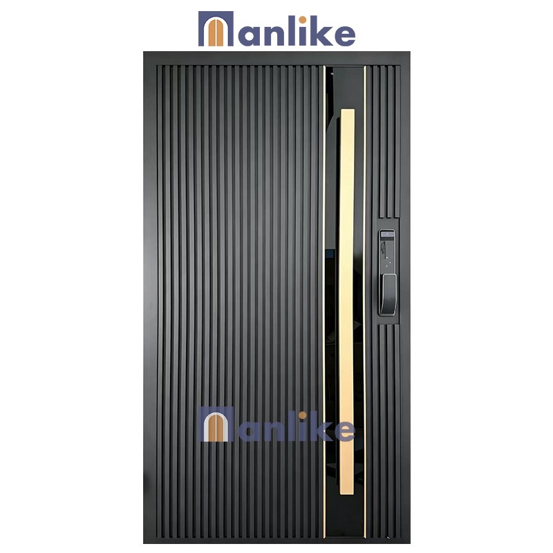 luxury gold handle front door